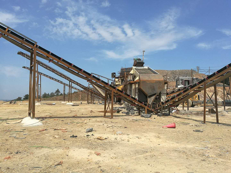 四川时产500吨石粉制砂机生产线现场